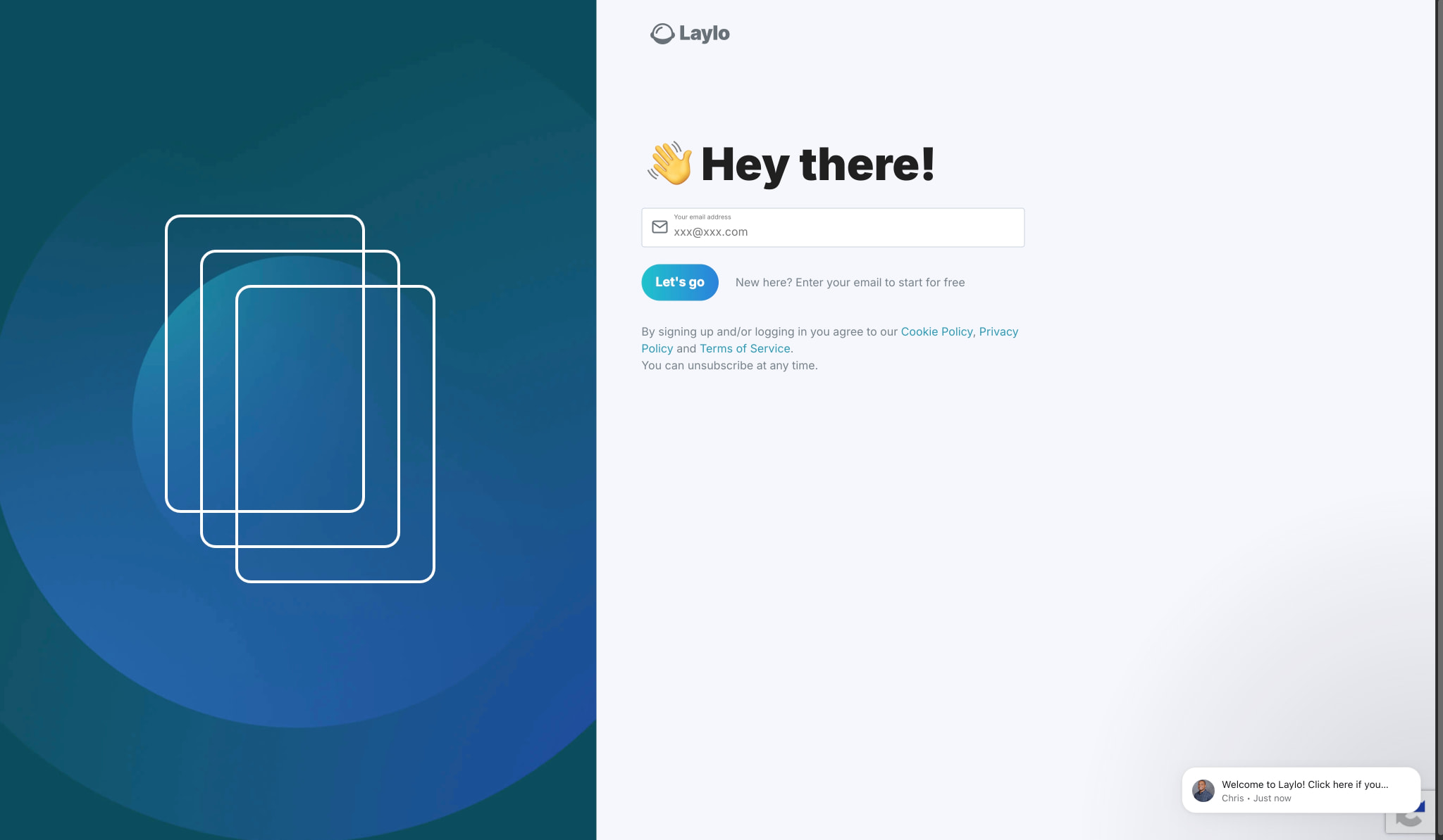 Laylo captured website design