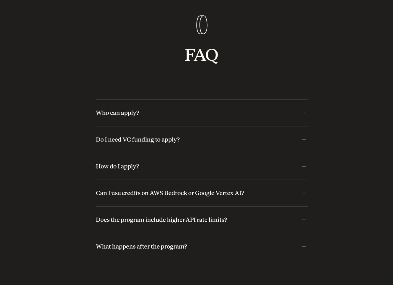 Claude for startups | Claude by Anthropic captured website design