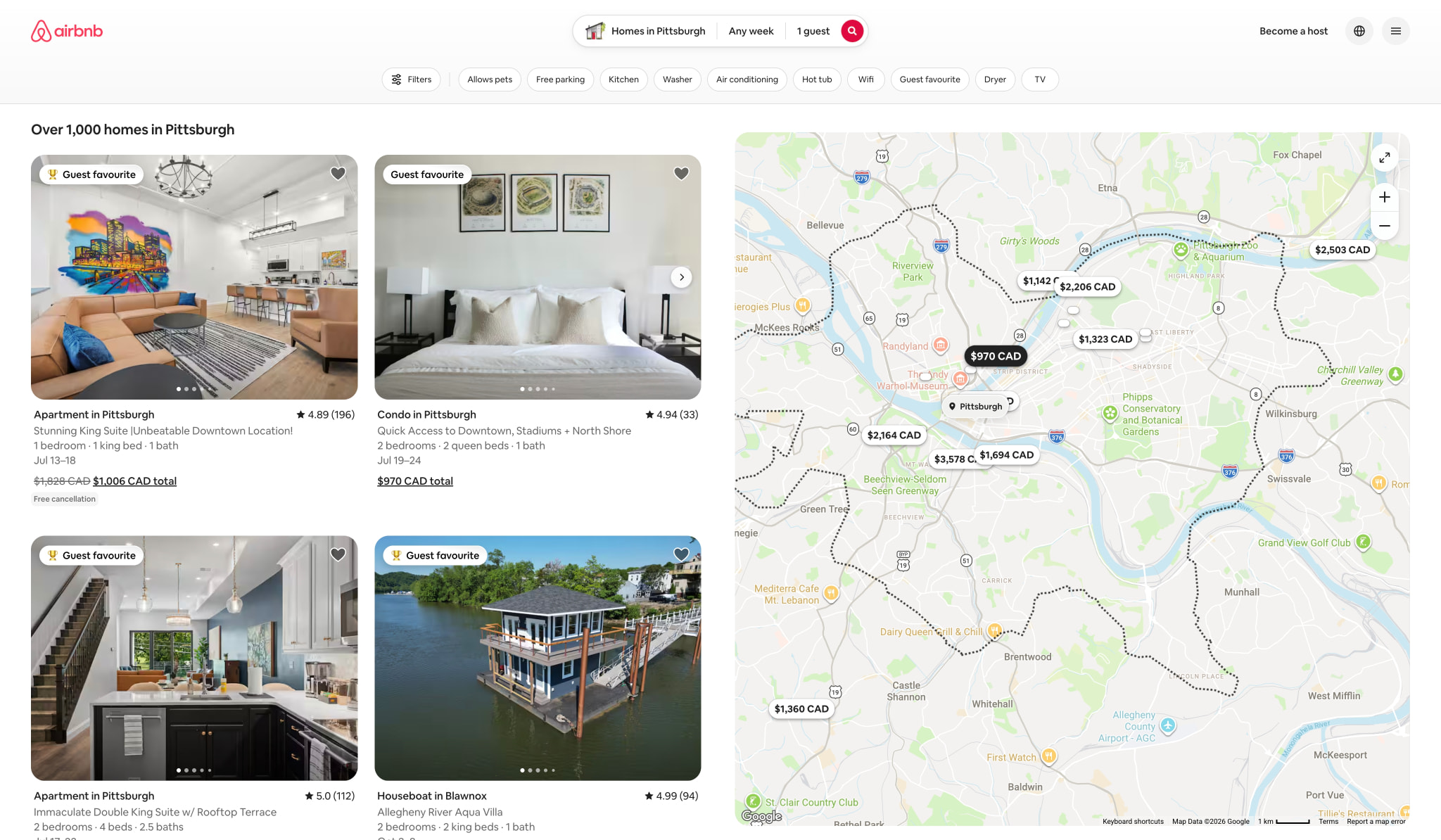 Airbnb | Pittsburgh – Vacation Rentals & Places to Stay - Pennsylvania captured website design