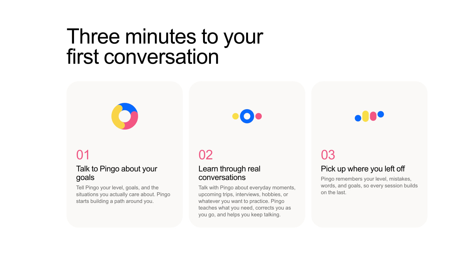 Learn a language by talking | Pingo AI captured website design