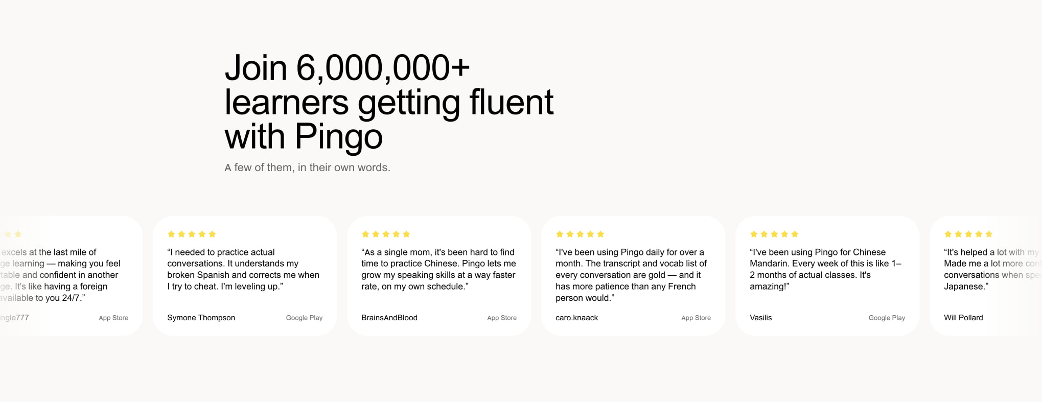 Learn a language by talking | Pingo AI captured website design