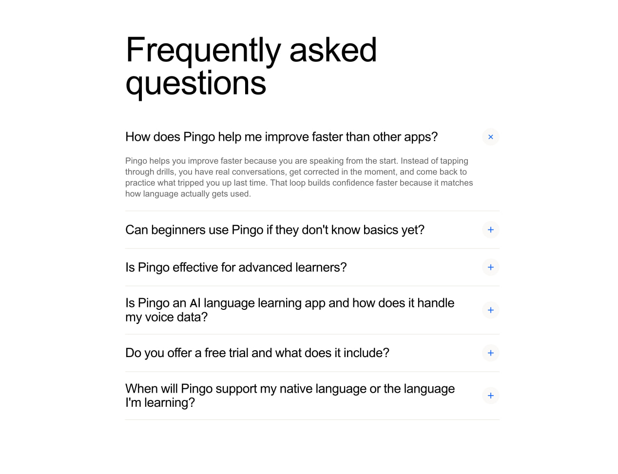 Learn a language by talking | Pingo AI captured website design