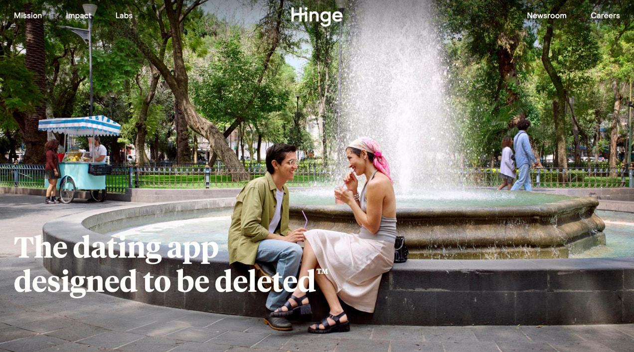 Download Hinge, the dating app designed to be deleted | Hinge captured website design