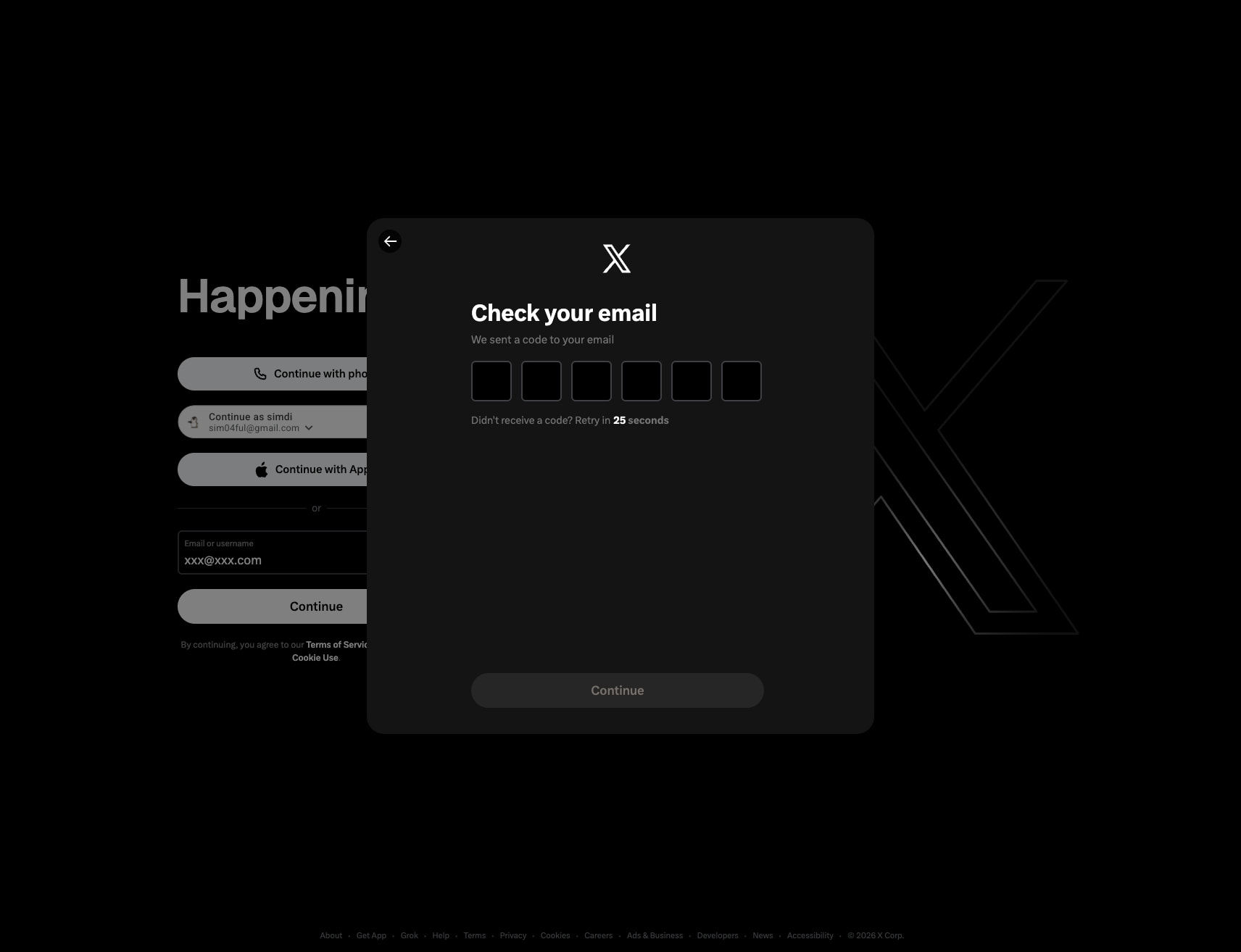 X - The Everything App / X captured website design