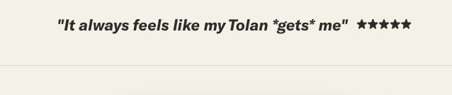 Tolan: Alien Best Friend captured website design