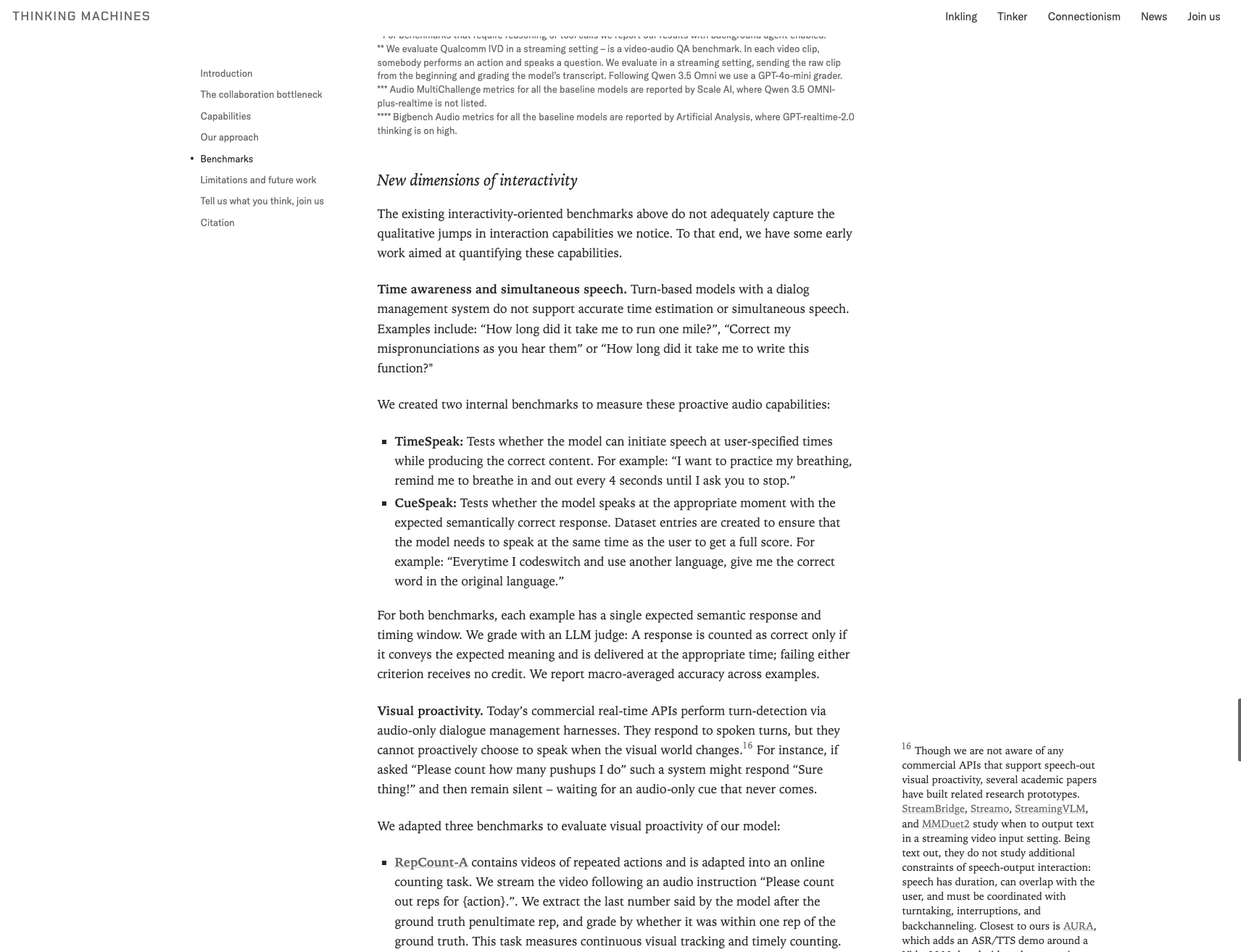 Interaction Models: A Scalable Approach to Human-AI Collaboration - Thinking Machines Lab captured website design