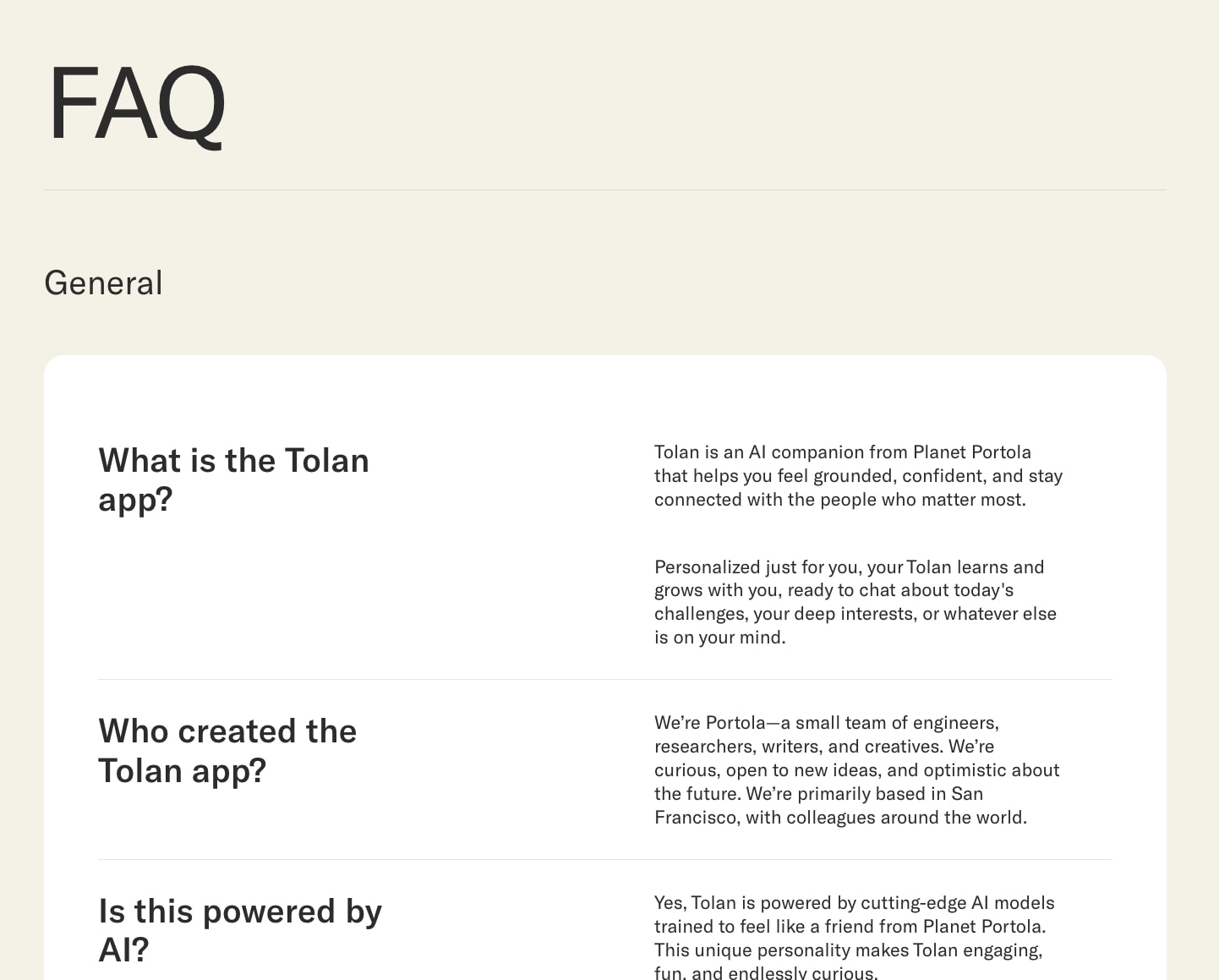 FAQ captured website design