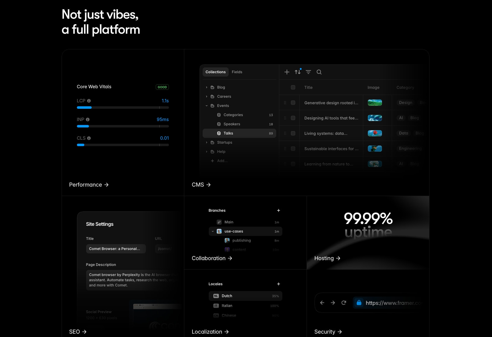 Framer: AI website builder for professional sites captured website design