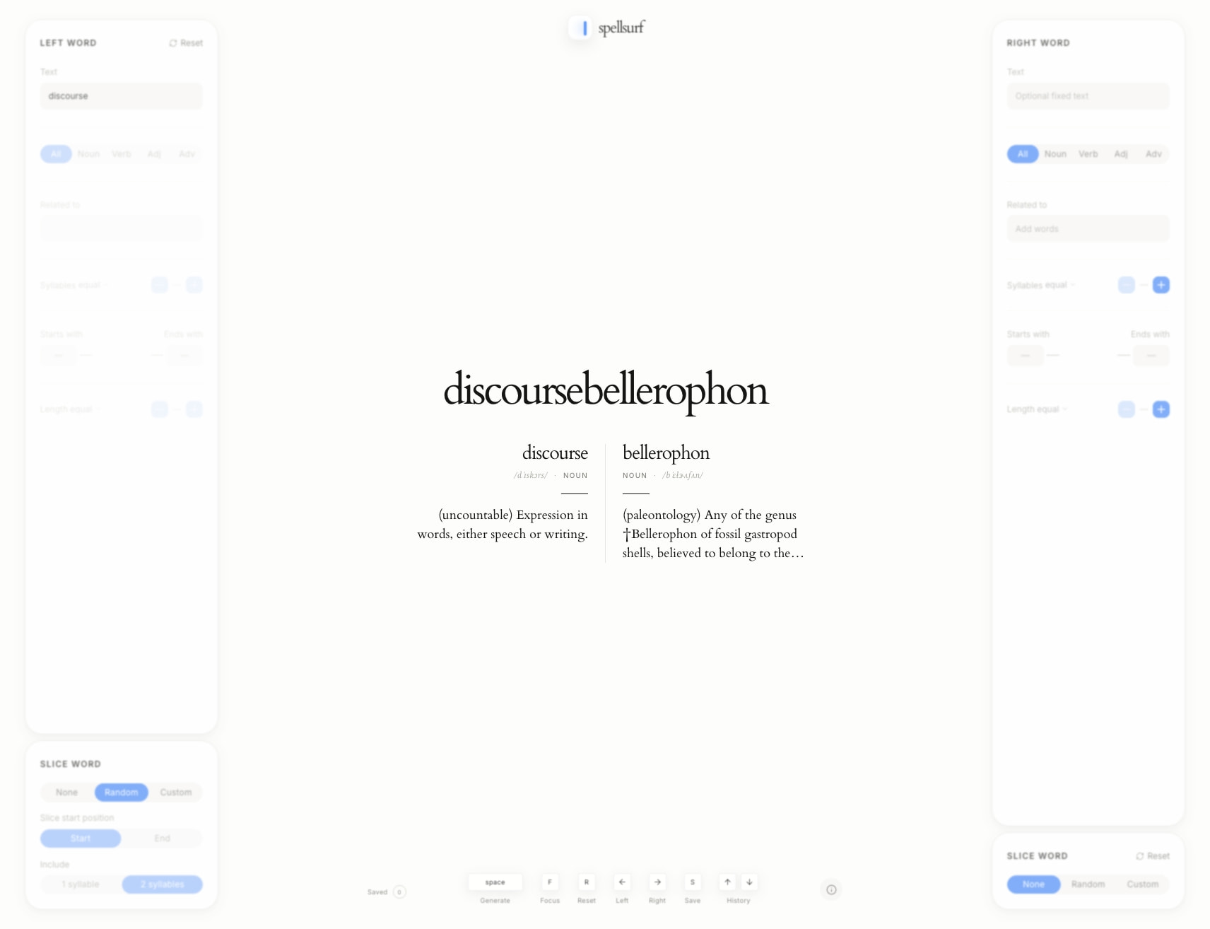 Spellsurf captured website design
