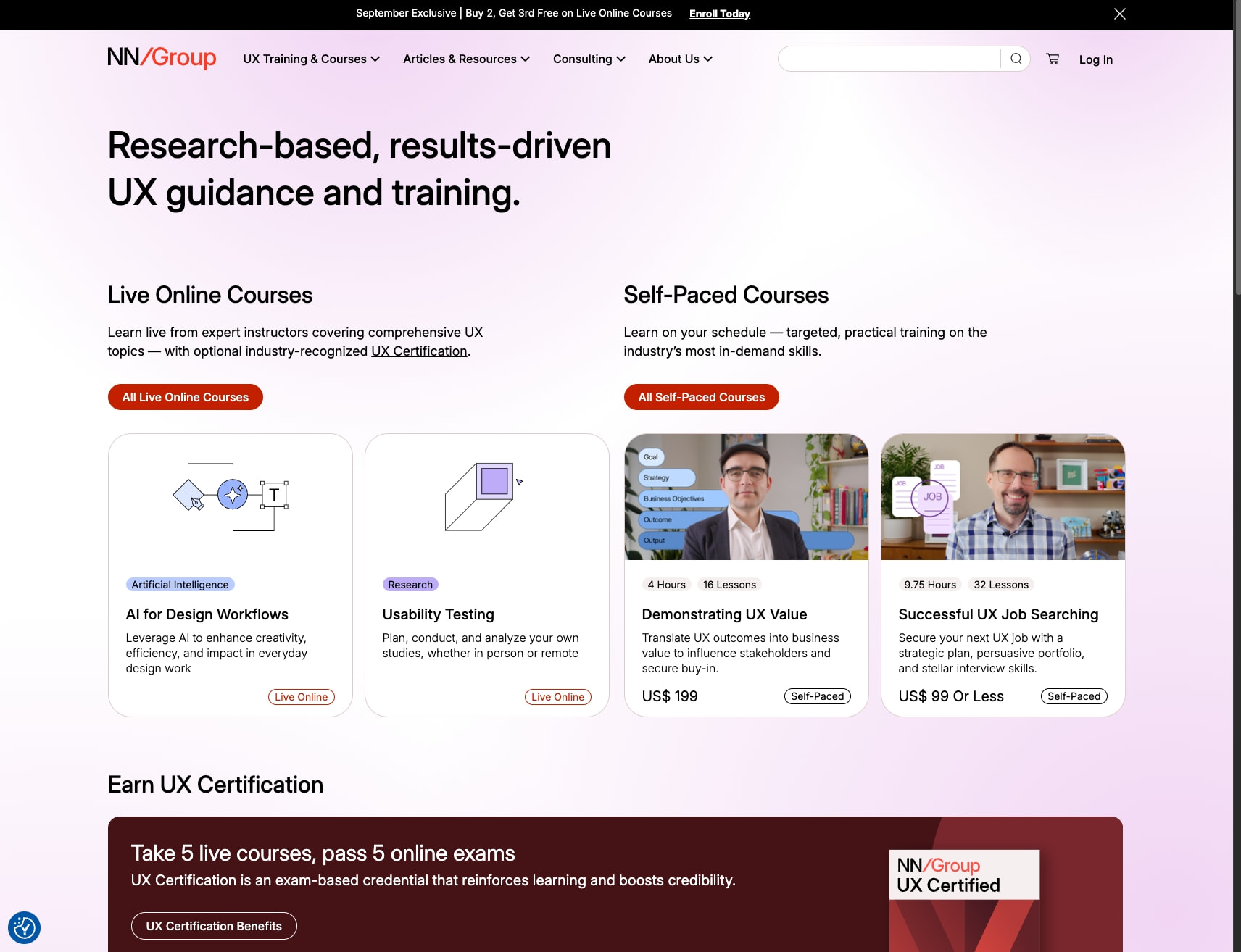 Nielsen Norman Group: UX Training, Consulting, & Research - NN/G captured website design