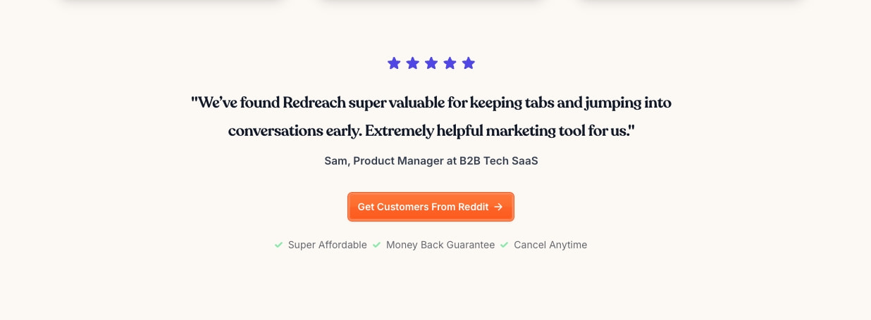 Redreach: AI-Powered Reddit Lead Generation Tool | Redreach: AI-Powered Reddit Lead Generation Tool captured website design