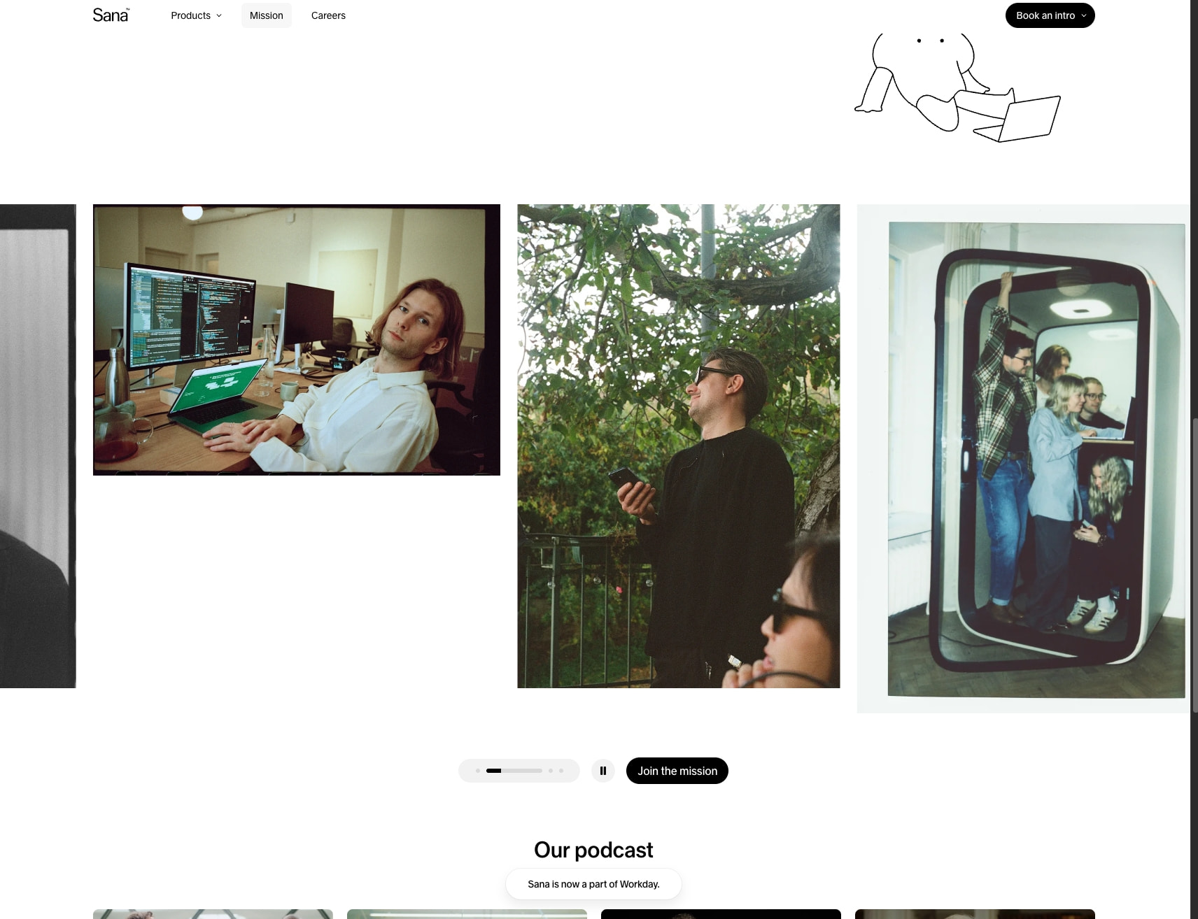 Advancing knowledge to advance everything | Sana captured website design