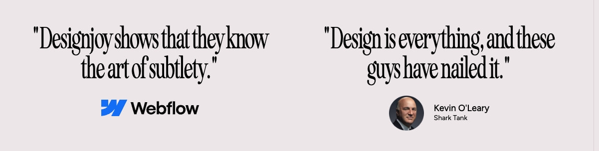Designjoy - Design as a Subscription captured website design