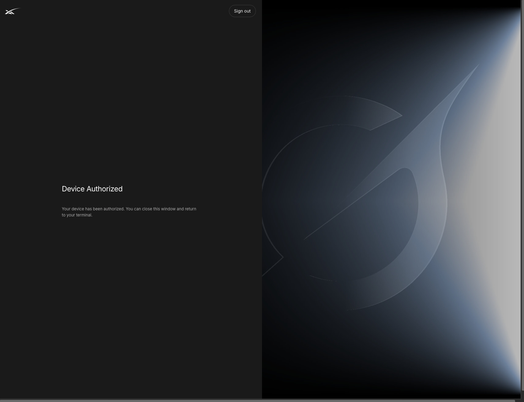 Device Sign-in | Grok captured website design