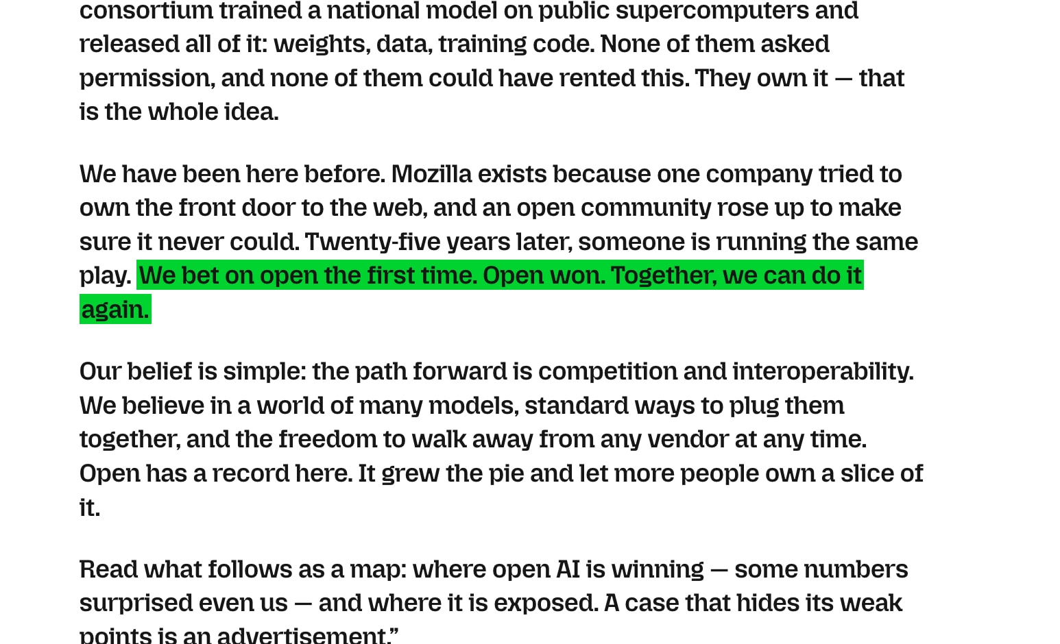 The State of Open Source AI — V1.0 · July 2026 captured website design