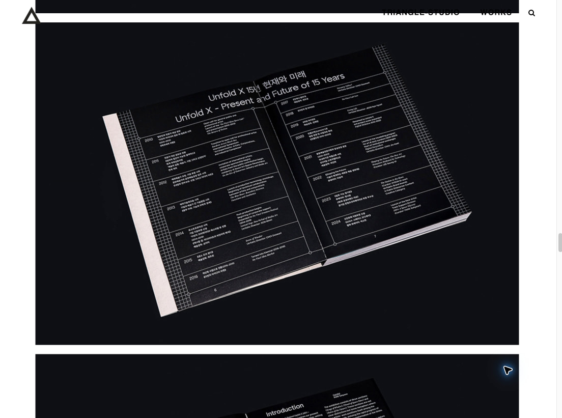 TRIANGLE-STUDIO | Unfold X 2024 Book Design captured website design