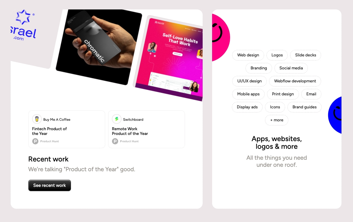 Designjoy captured website design