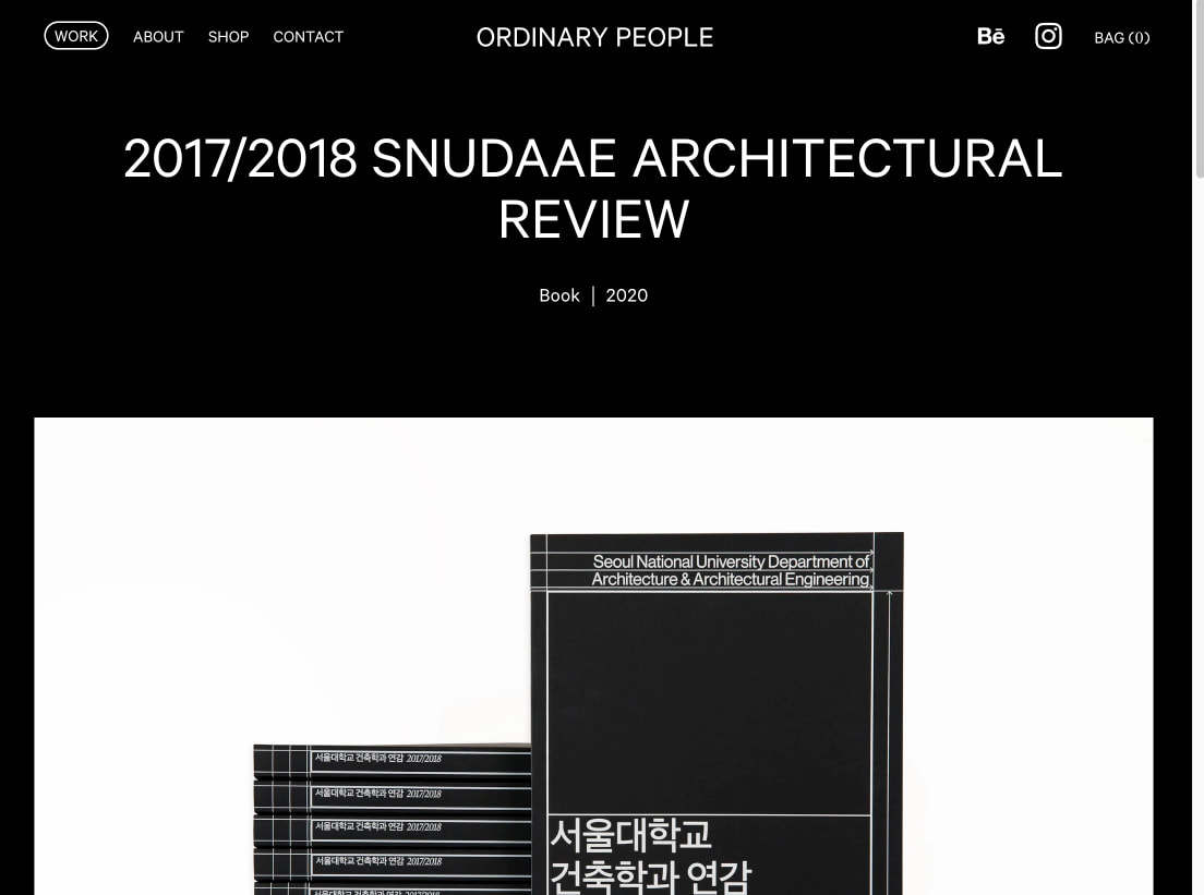 2017/2018 SNUDAAE Architectural Review — Ordinary People captured website design
