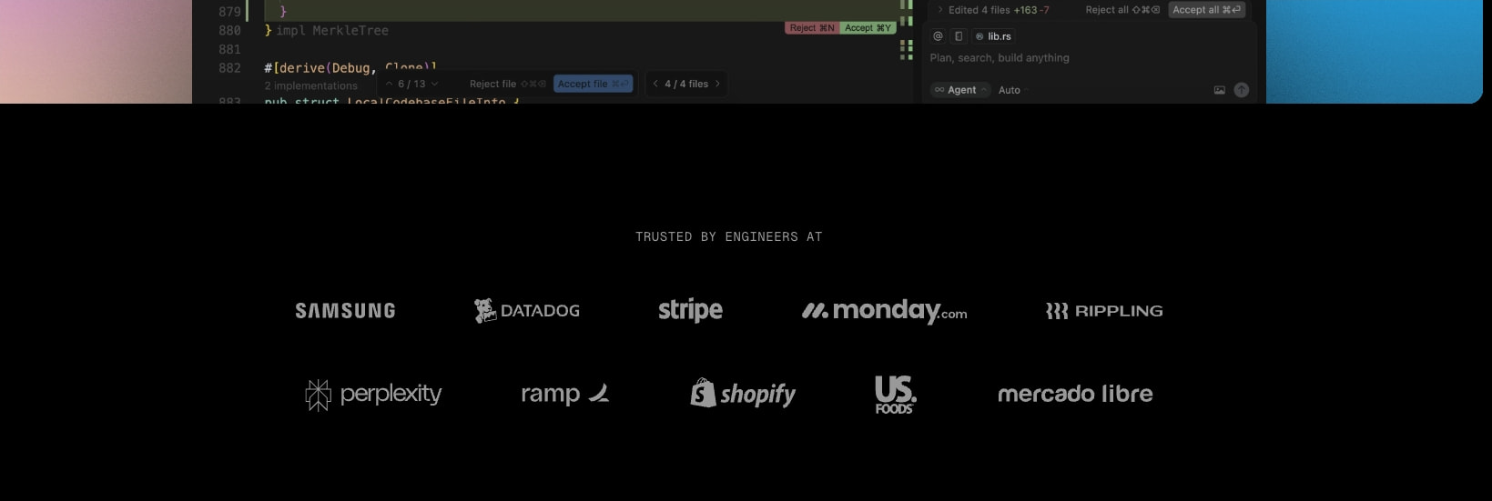 Cursor - The AI Code Editor captured website design