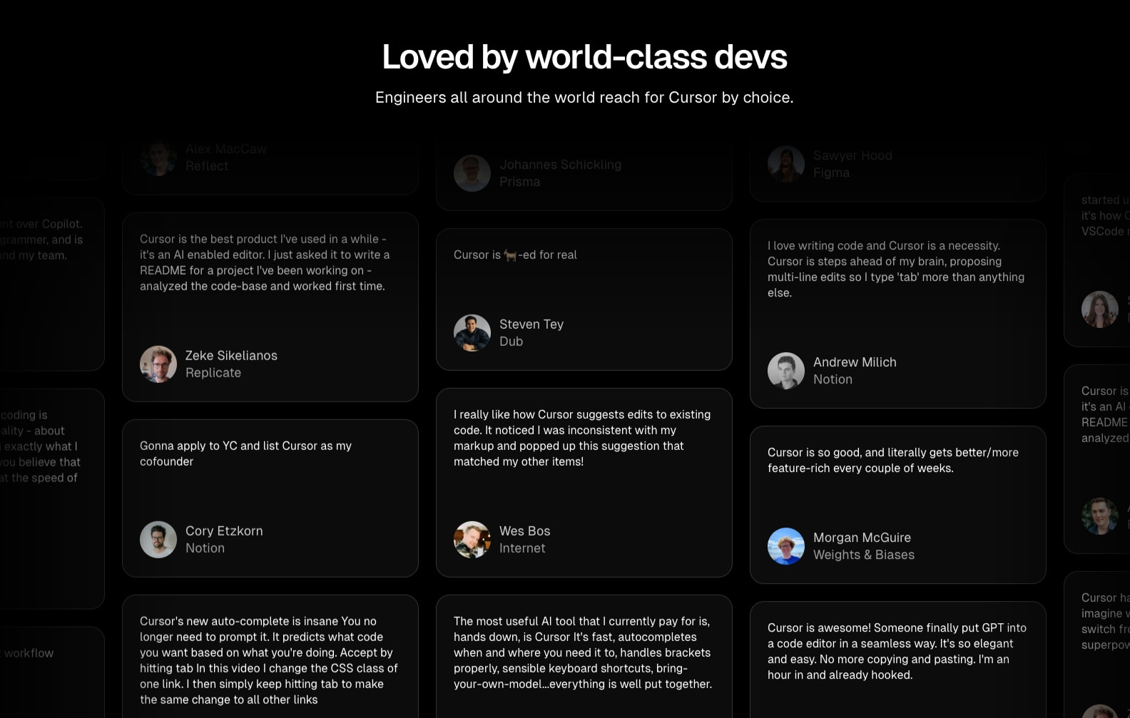 Cursor - The AI Code Editor captured website design