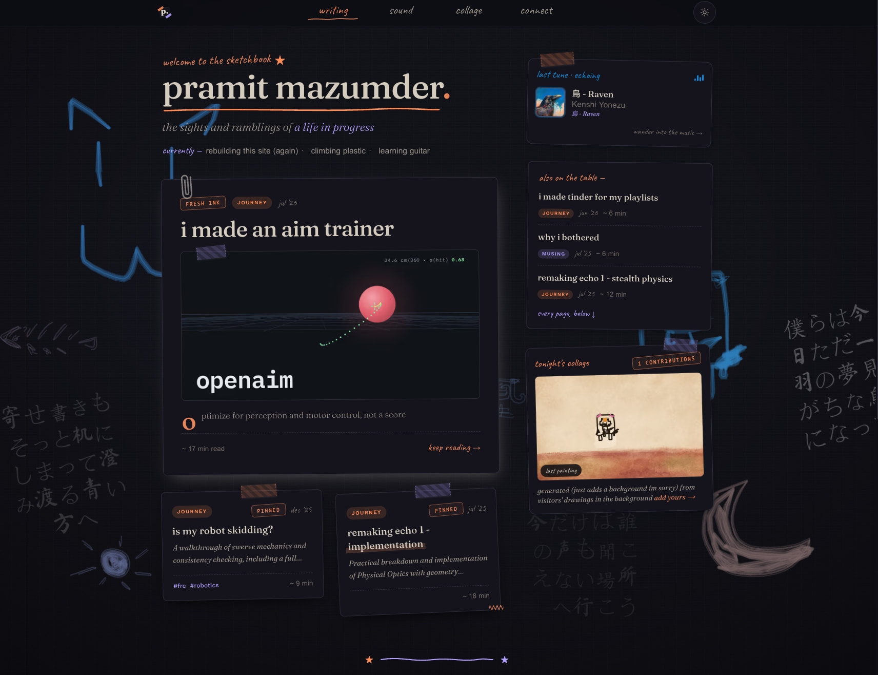 pramit.gg · Pramit Mazumder captured website design
