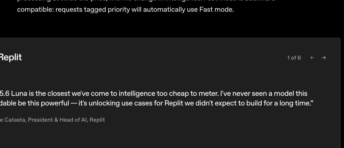 Advancing the price-performance frontier with GPT-5.6 | OpenAI captured website design