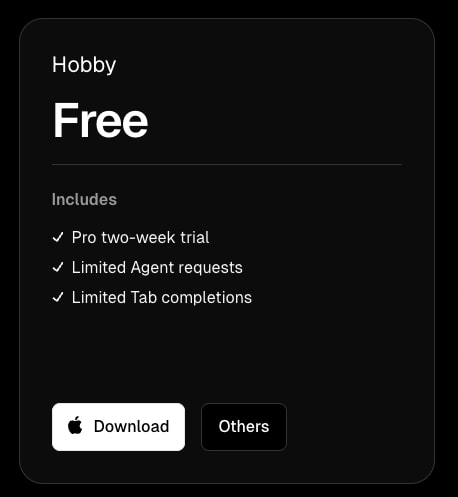 Pricing | Cursor - The AI Code Editor captured website design