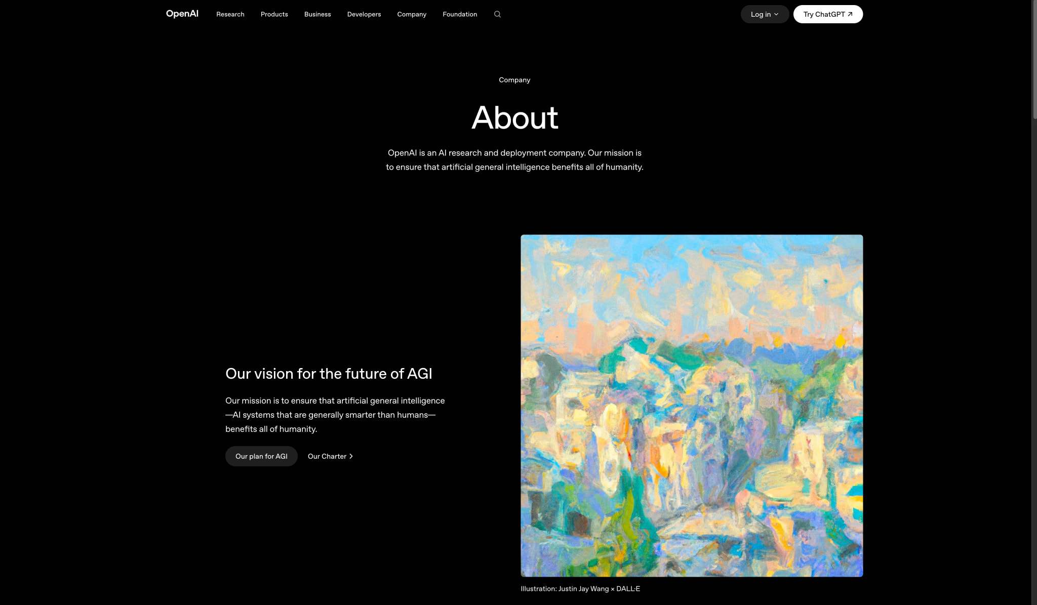 About | OpenAI captured website design