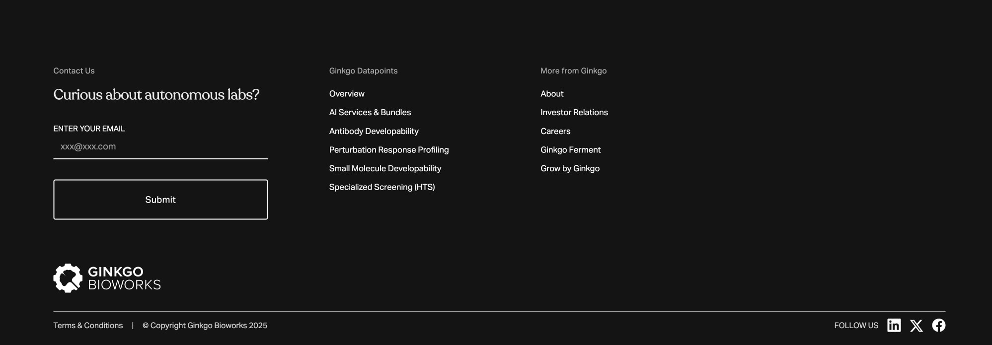 Hardware - RACs & Tiles | Ginkgo Bioworks captured website design
