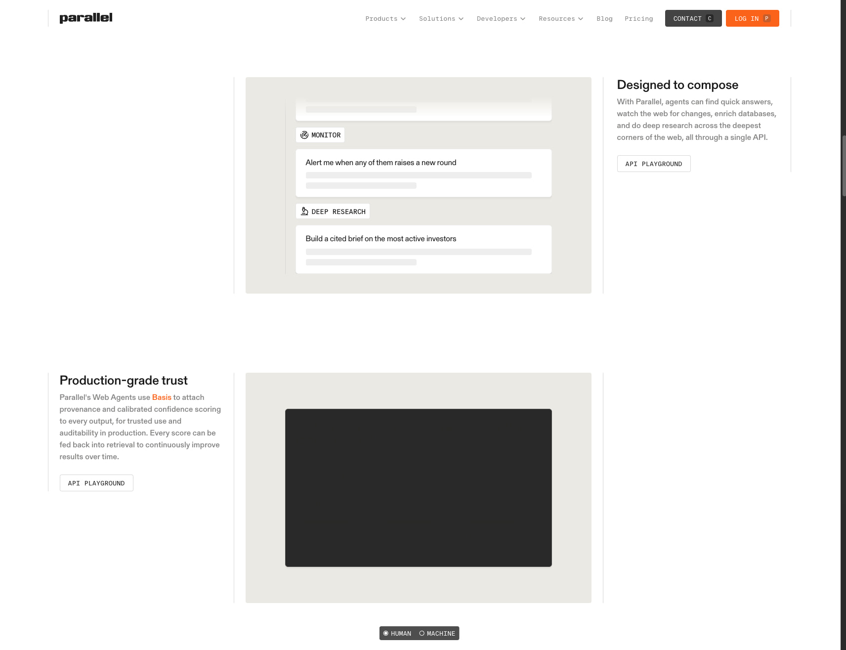 Parallel captured website design