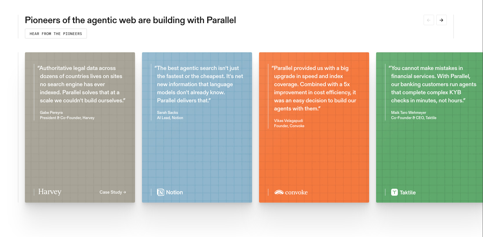 Parallel captured website design