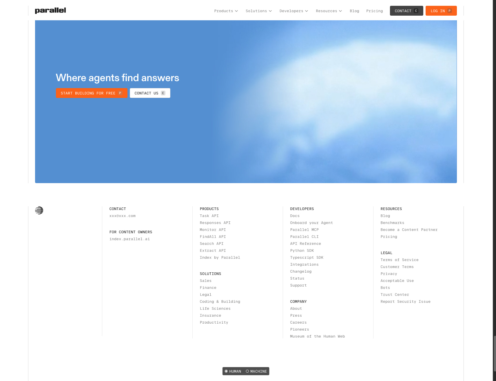 Parallel captured website design