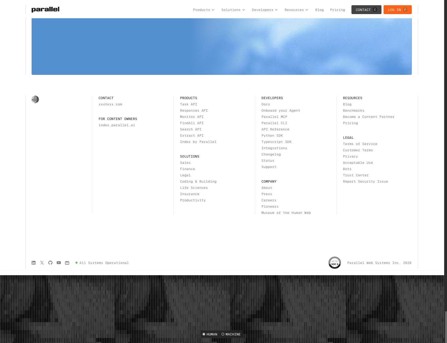 Parallel captured website design