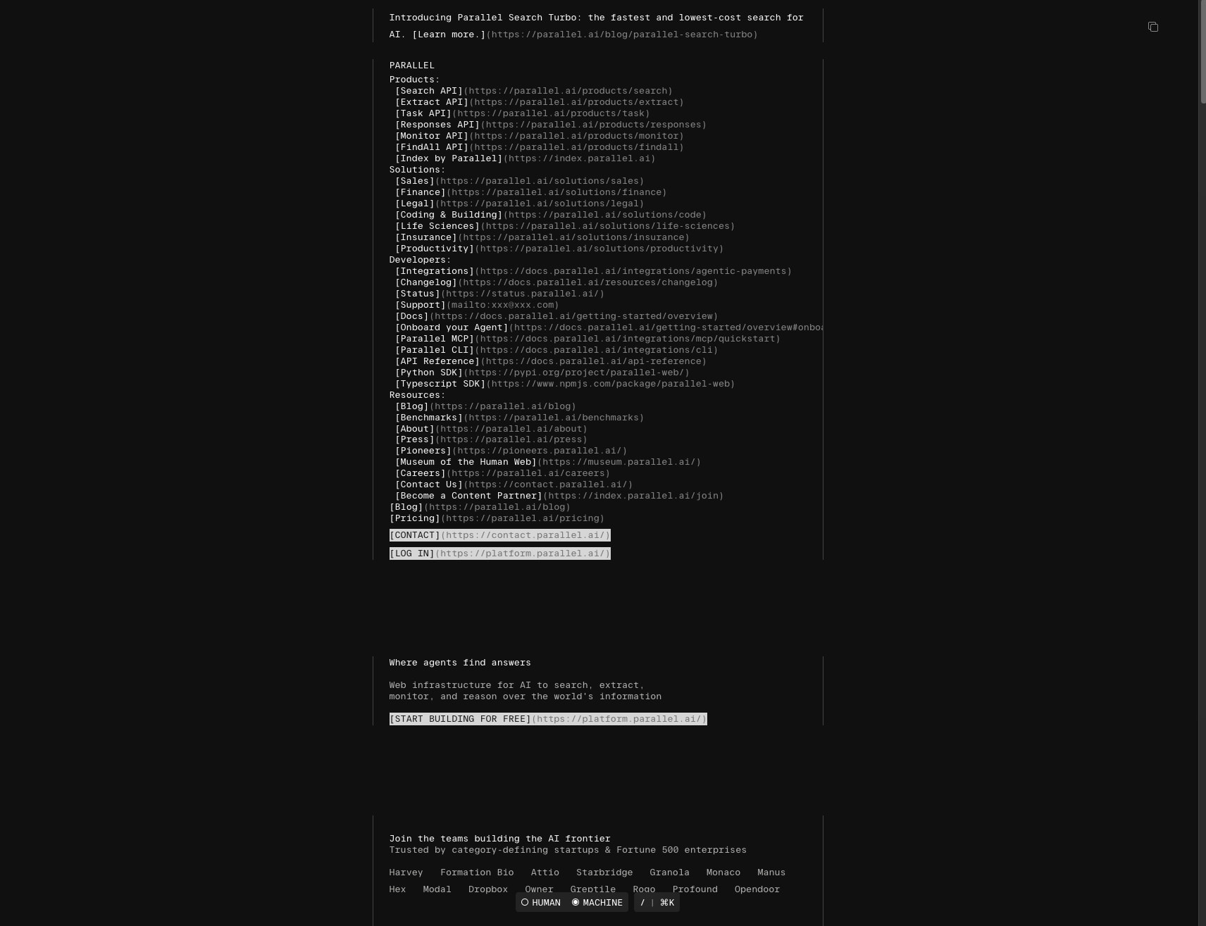 Parallel captured website design