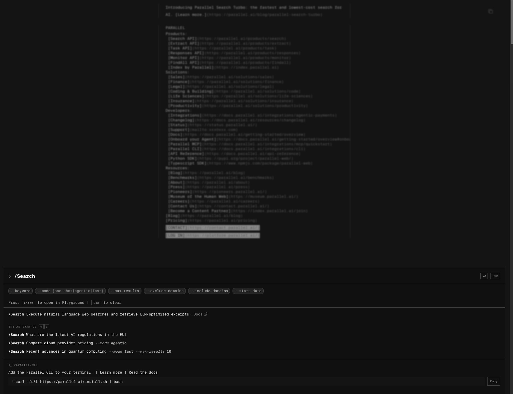 Parallel captured website design