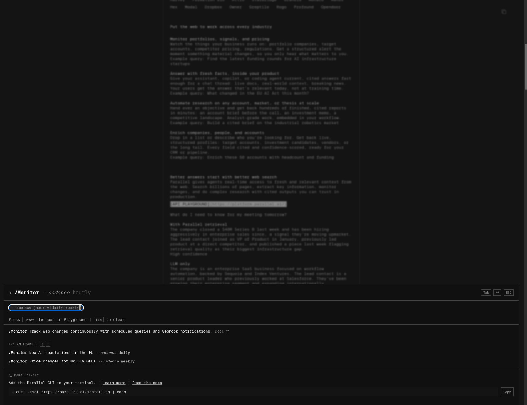 Parallel captured website design