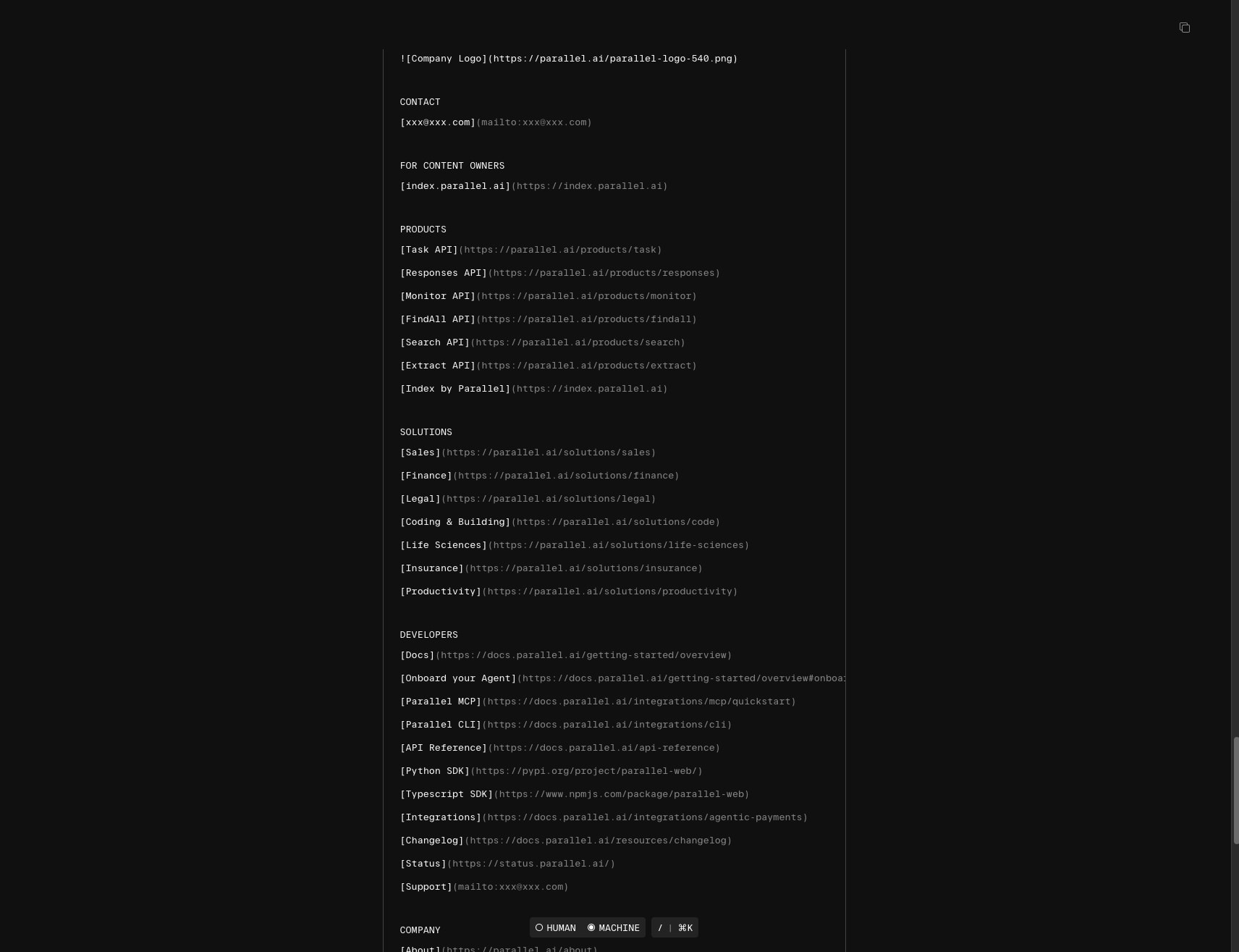 Parallel captured website design