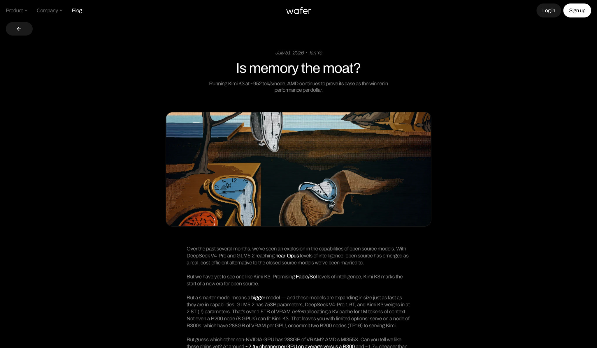 Is memory the moat? | Wafer captured website design