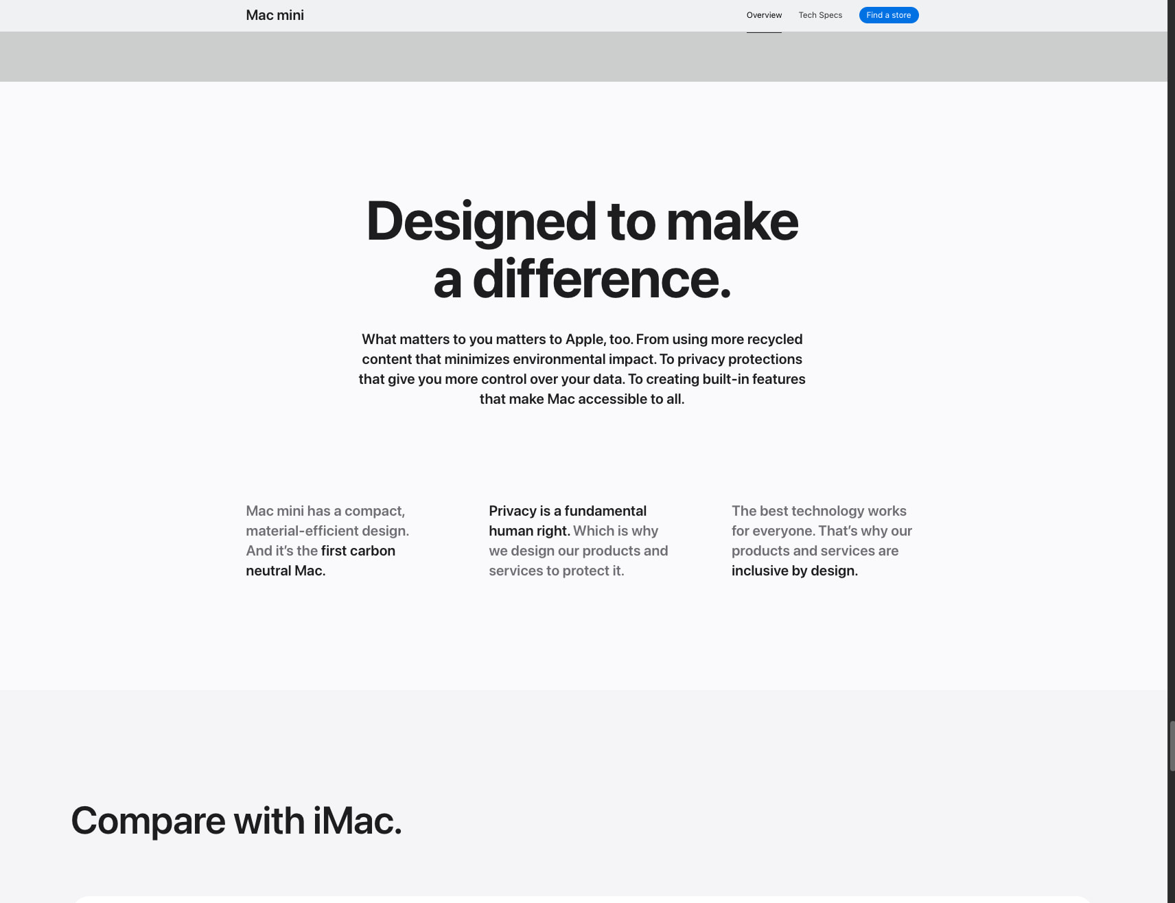 Mac mini - Apple (NG) captured website design