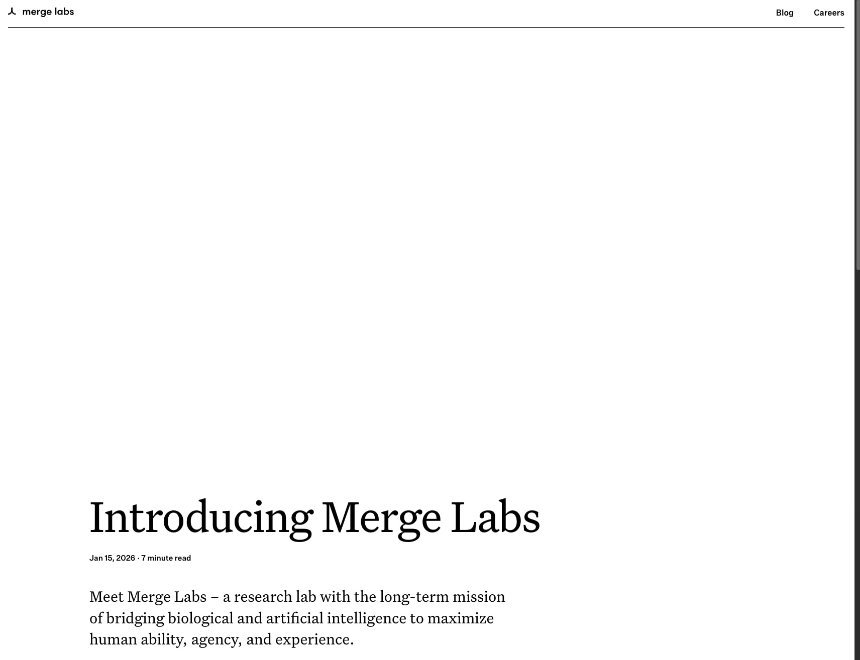 Merge Labs captured website design