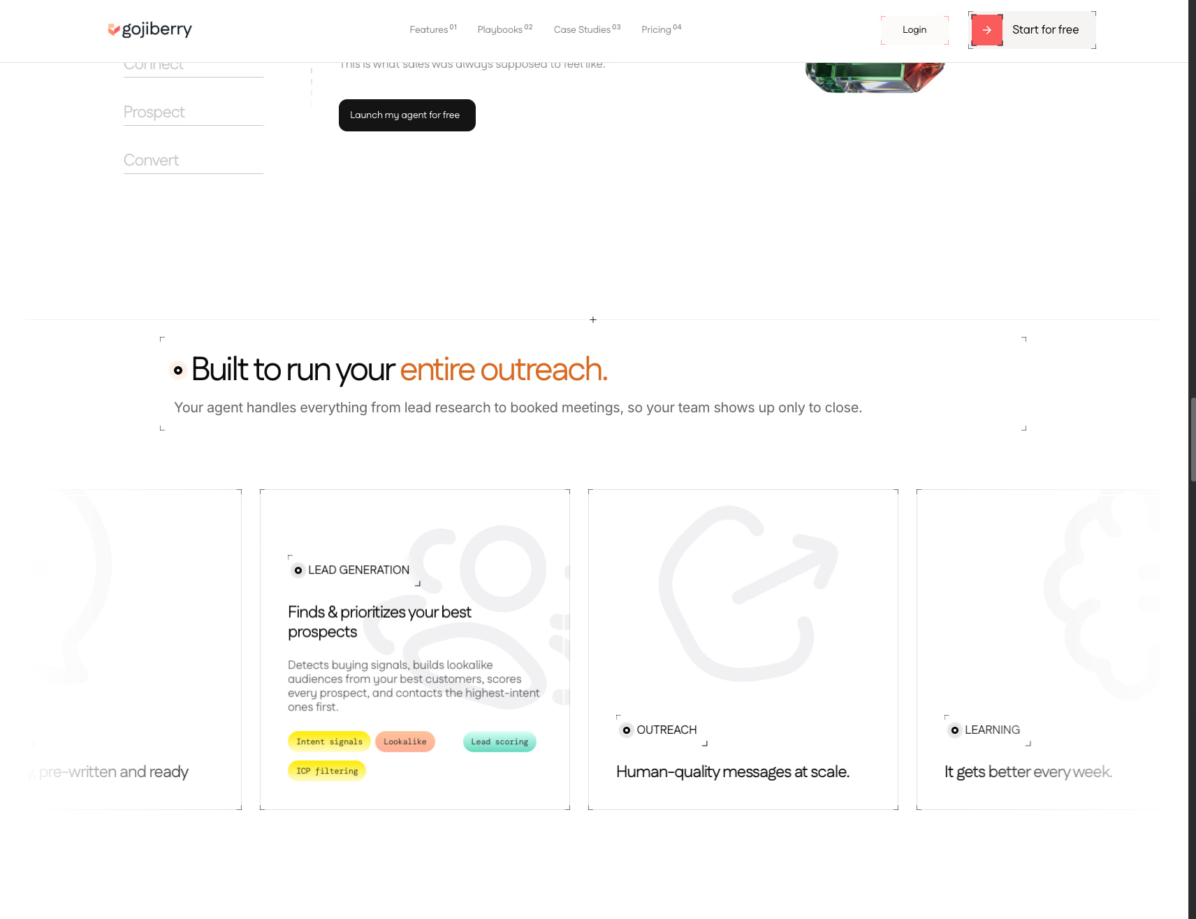 Gojiberry AI - Grow your sales with warm leads & high intent outreach captured website design