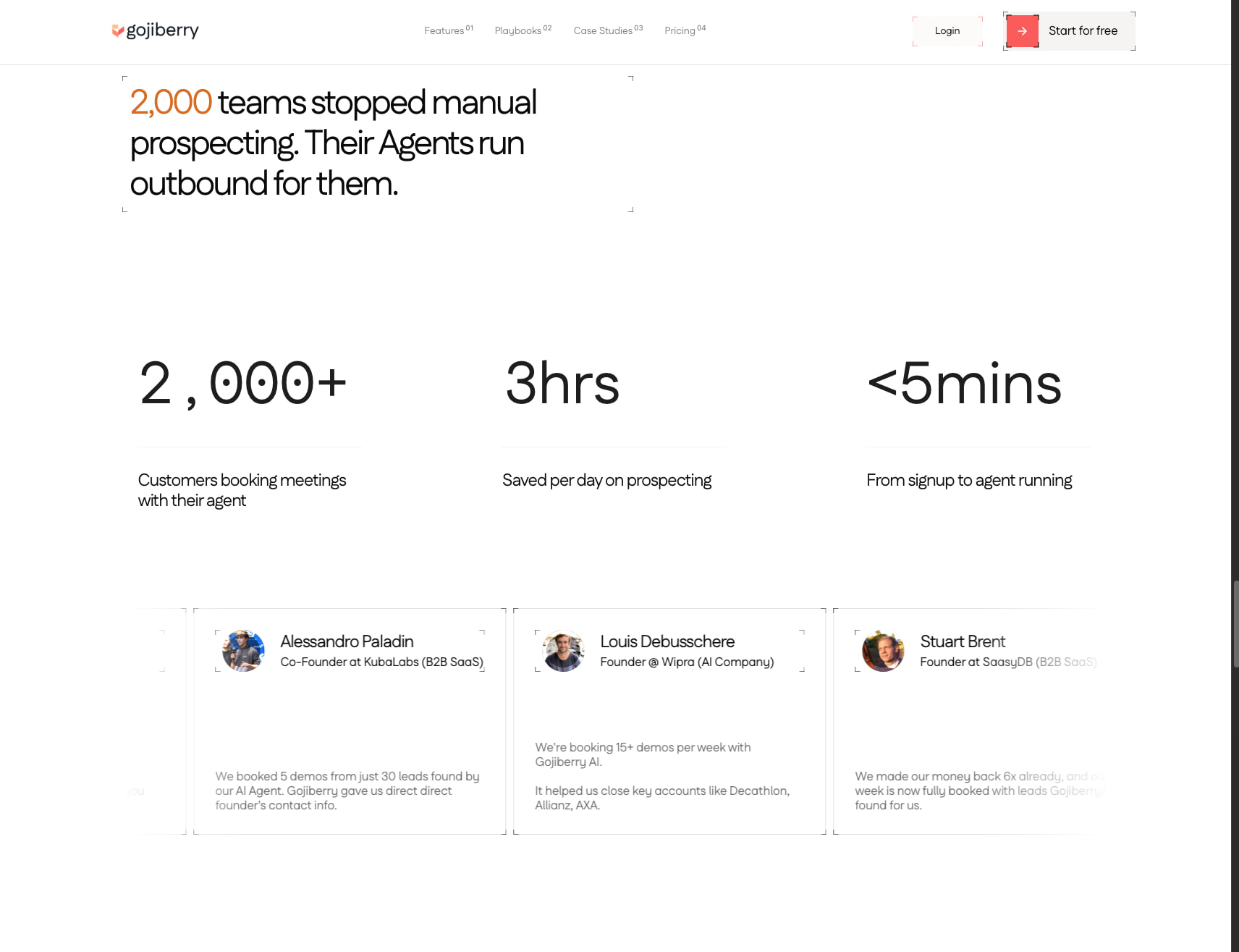 Gojiberry AI - Grow your sales with warm leads & high intent outreach captured website design