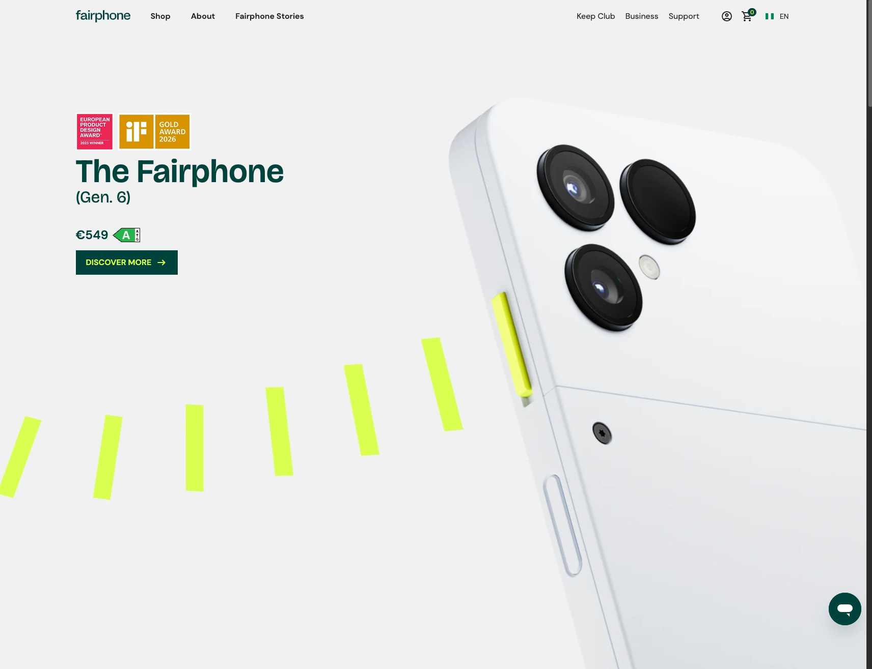 Fairphone | Official Website captured website design