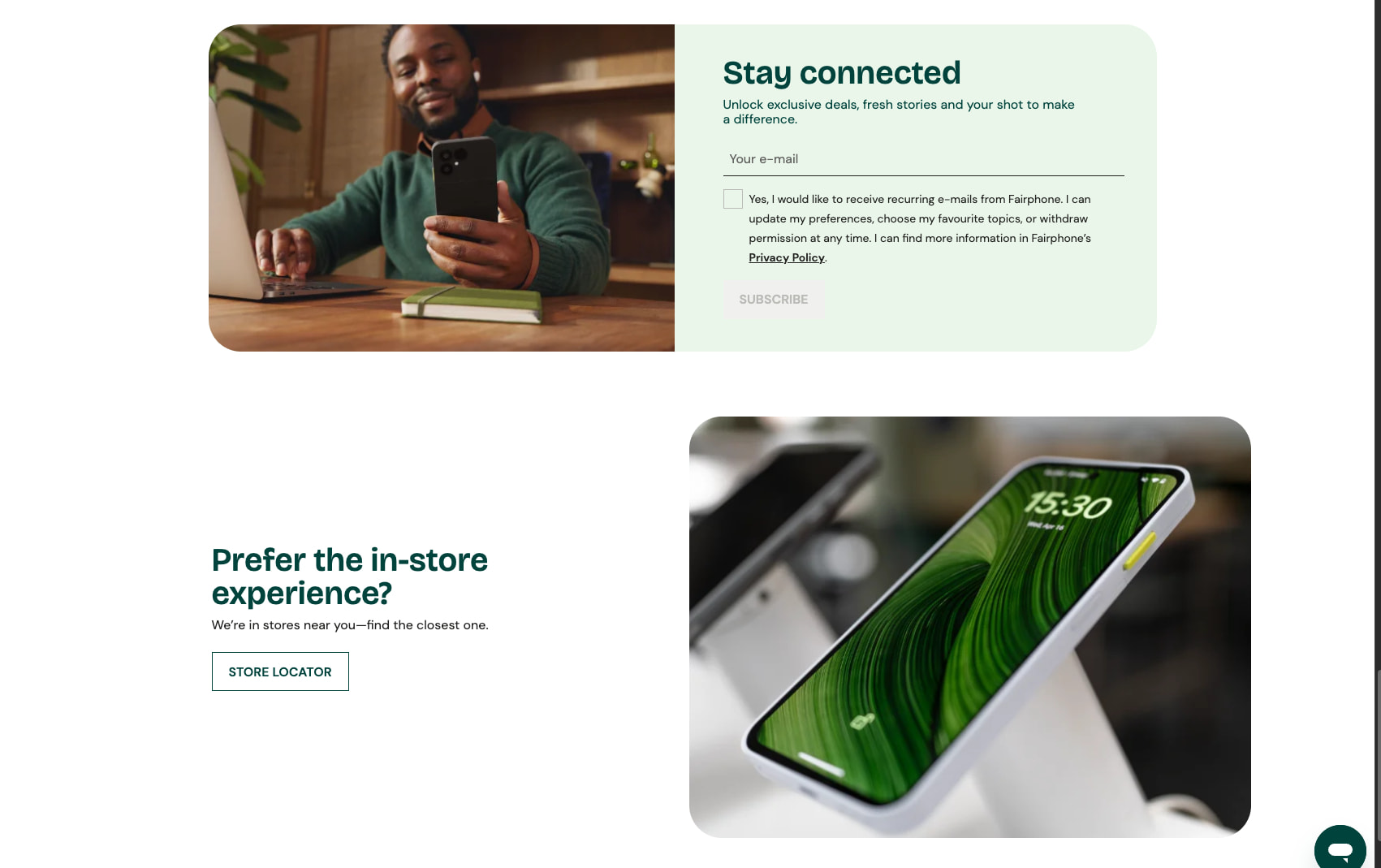 Fairphone | Official Website captured website design
