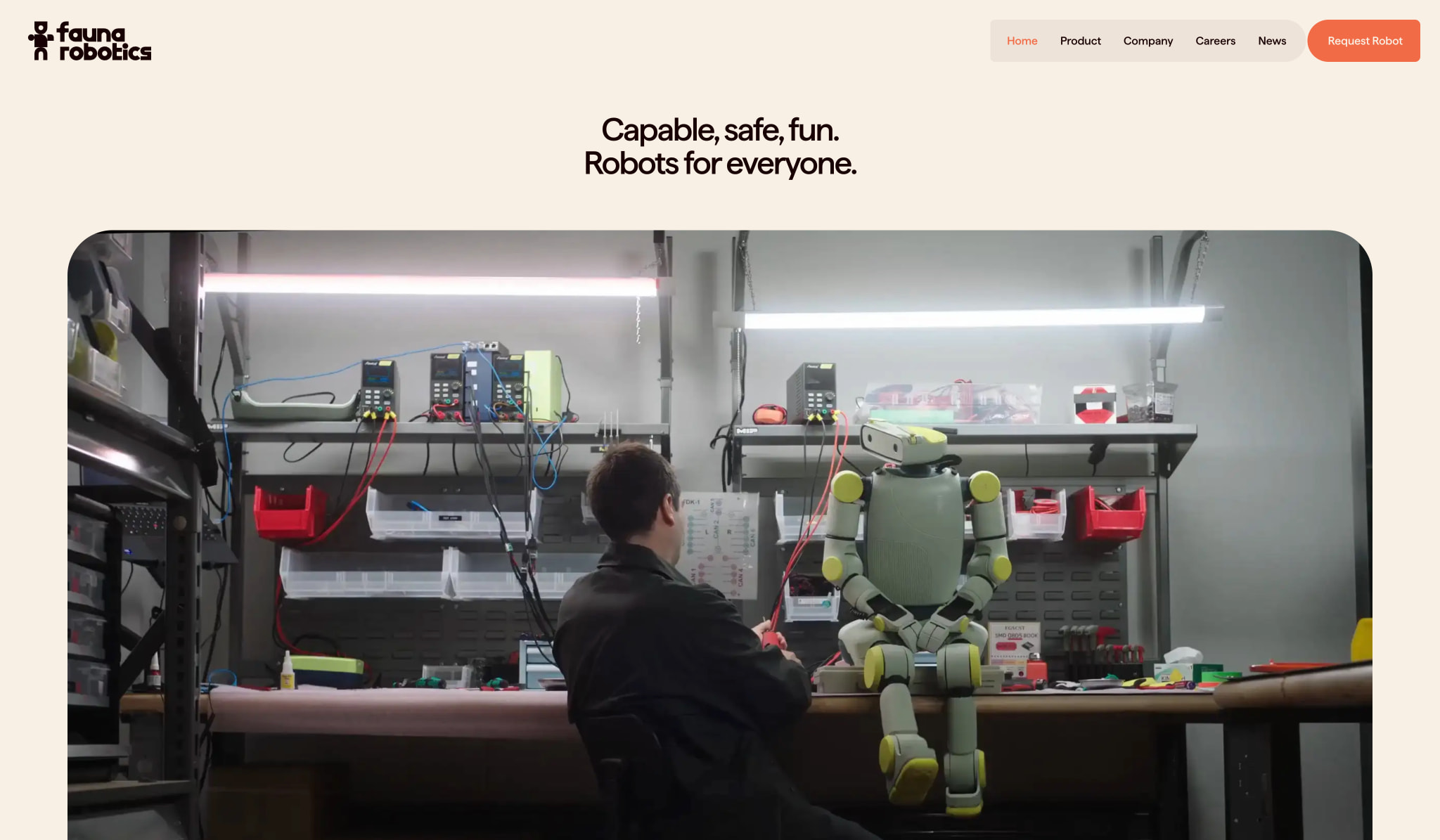 Fauna Robotics | Capable, Safe, Fun Robots for Everyone captured website design