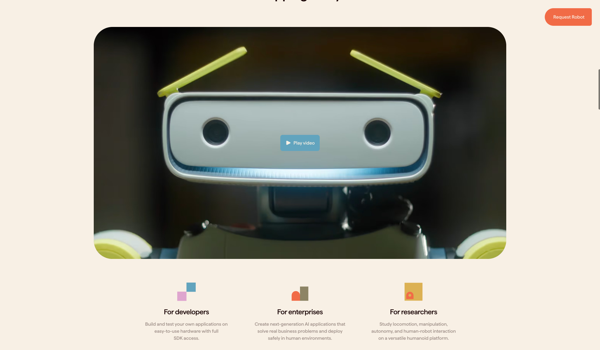 Fauna Robotics | Capable, Safe, Fun Robots for Everyone captured website design