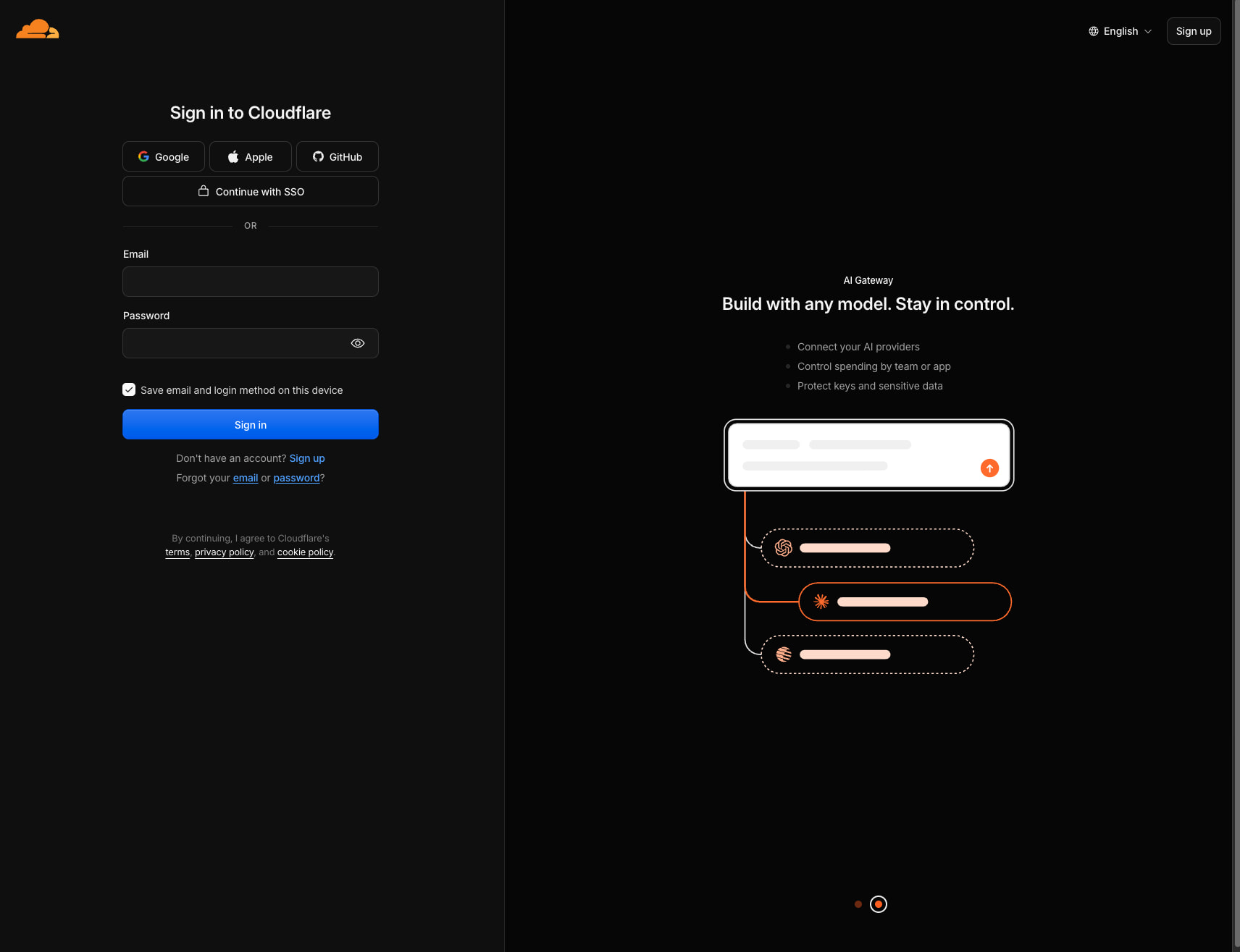 Captured design matching dash.cloudflare.com captured website design