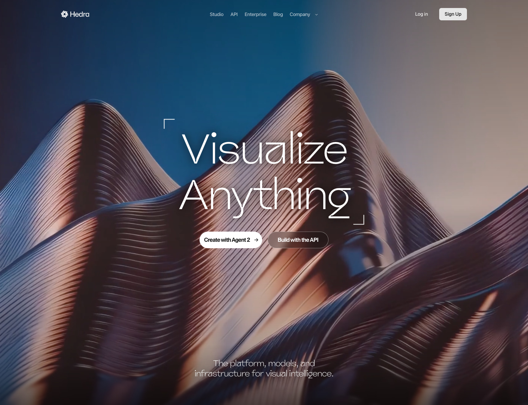 Hedra — Inference and Infrastructure for Visual Intelligence captured website design