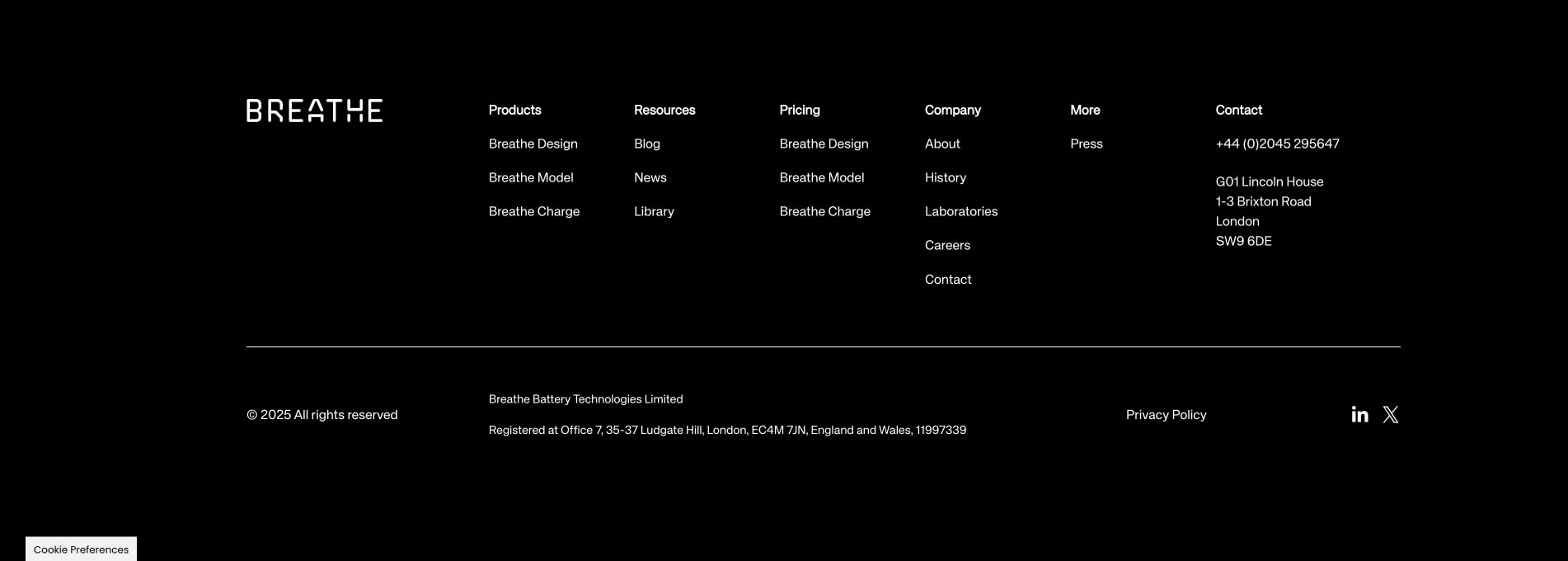 Pricing | Product Pricing | Breathe Design captured website design