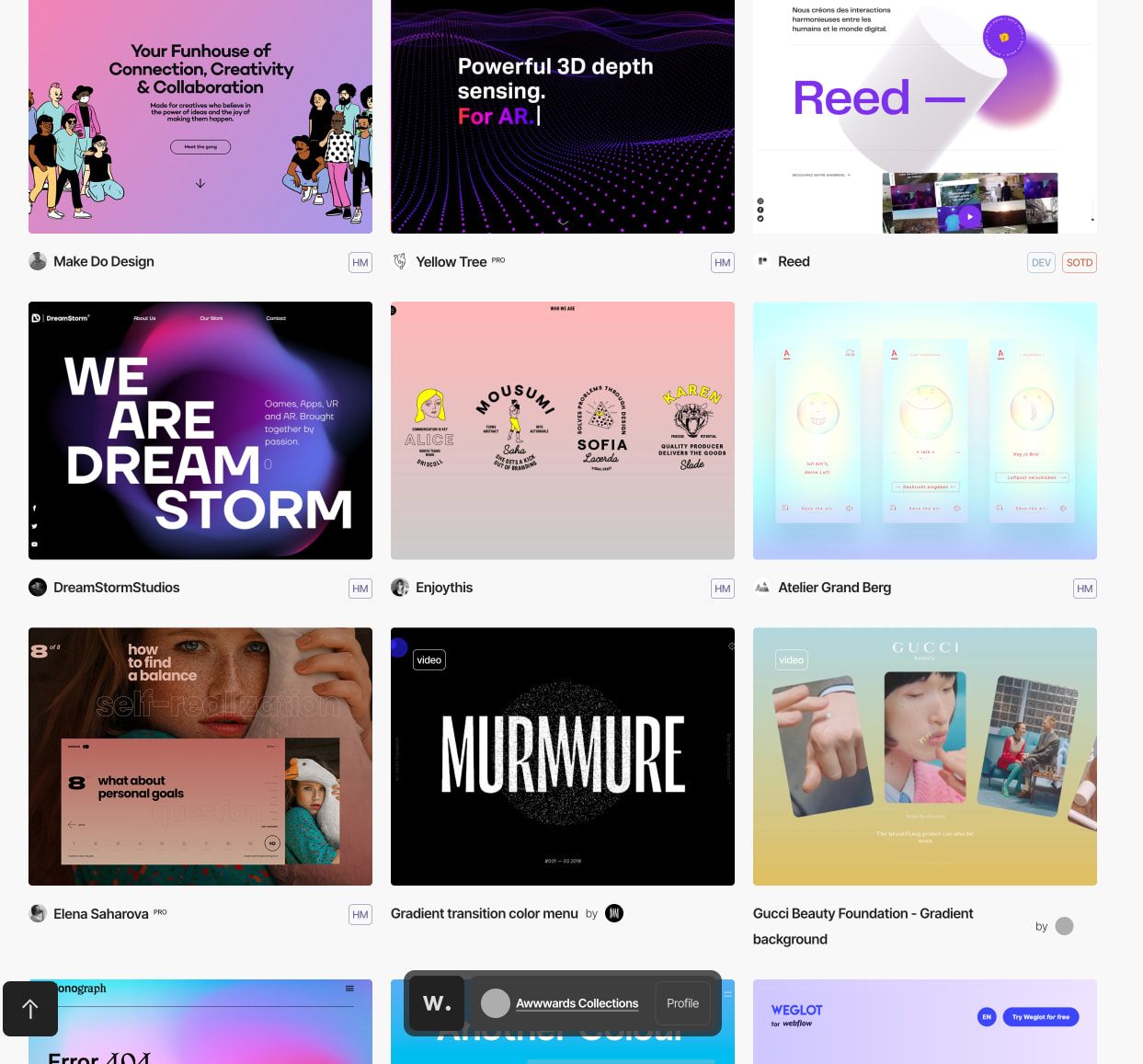 Captured design matching awwwards.com captured website design